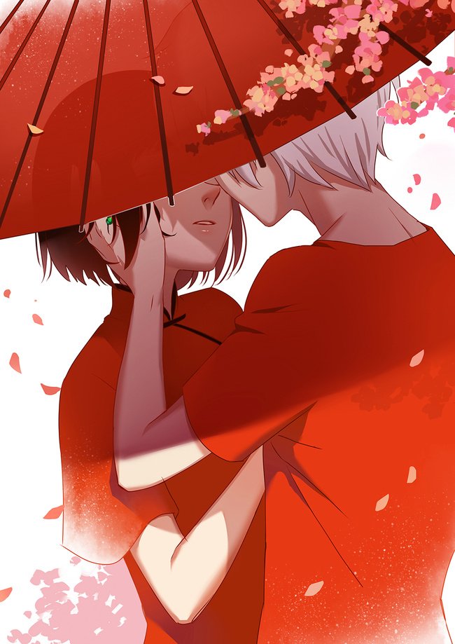 椿与湫 · 油纸伞下，海棠花开